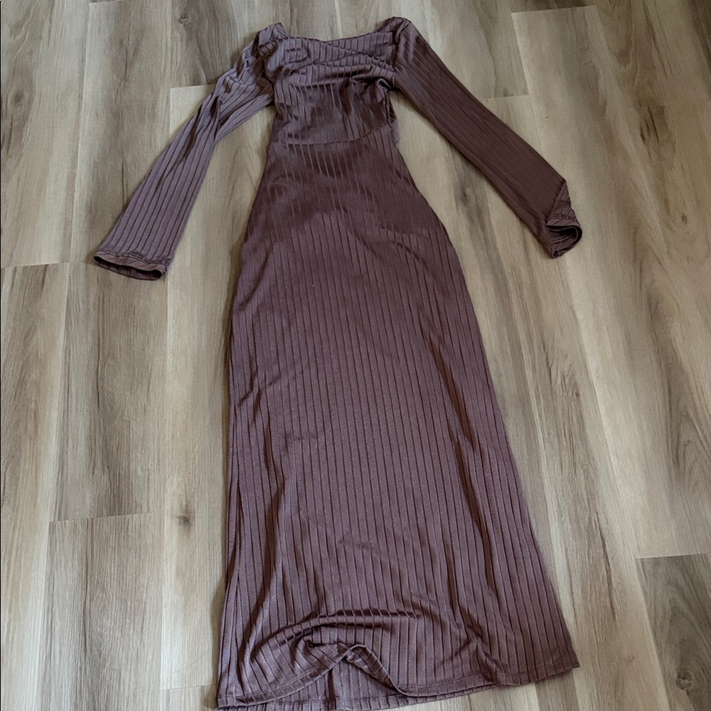 Free People Long Sleeve Mauve Dress - Picture 4 of 4